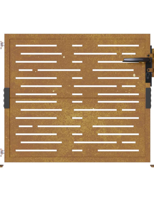 Загрузите изображение в средство просмотра галереи, Poartă pentru grădină, 105x80 cm, oțel corten, dreptunghiuri
