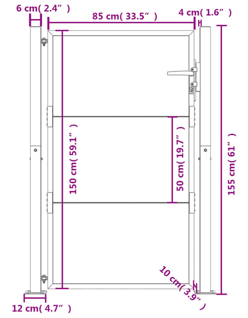 Загрузите изображение в средство просмотра галереи, Poartă pentru grădină, 105x155 cm, oțel corten
