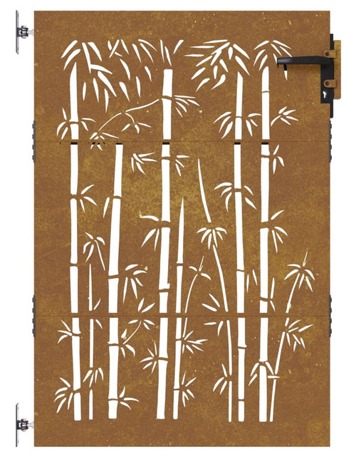Încărcați imaginea în vizualizatorul Galerie, Poartă pentru grădină, 85x150 cm, oțel corten, model bambus
