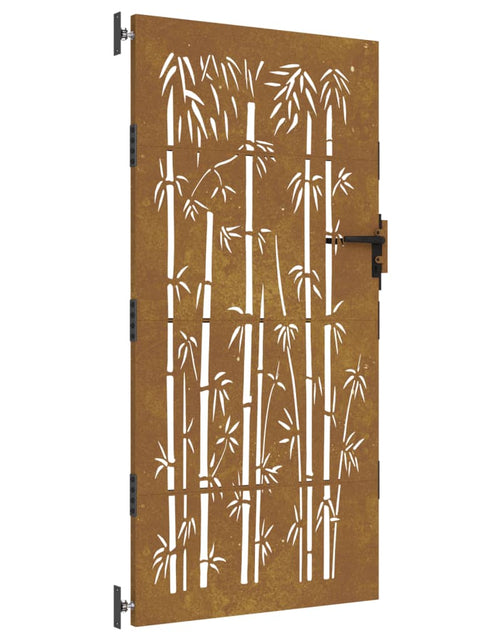 Încărcați imaginea în vizualizatorul Galerie, Poartă pentru grădină, 85x175 cm, oțel corten, model bambus
