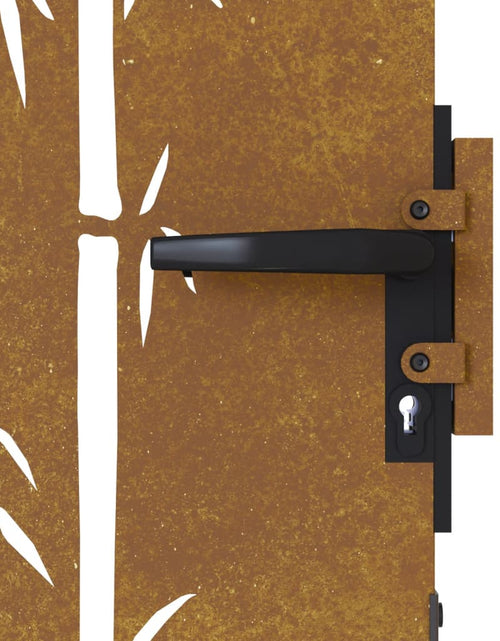 Încărcați imaginea în vizualizatorul Galerie, Poartă pentru grădină, 85x175 cm, oțel corten, model bambus
