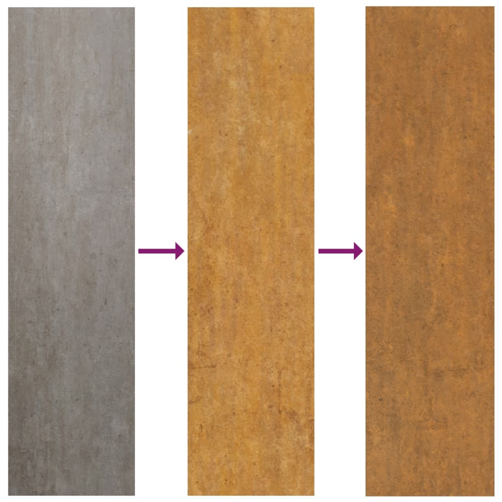Poartă pentru grădină, 85x175 cm, oțel corten, model bambus