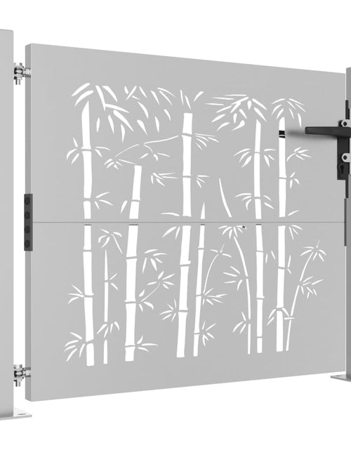 Încărcați imaginea în vizualizatorul Galerie, Poartă pentru grădină, 105x80 cm, oțel corten, model bambus
