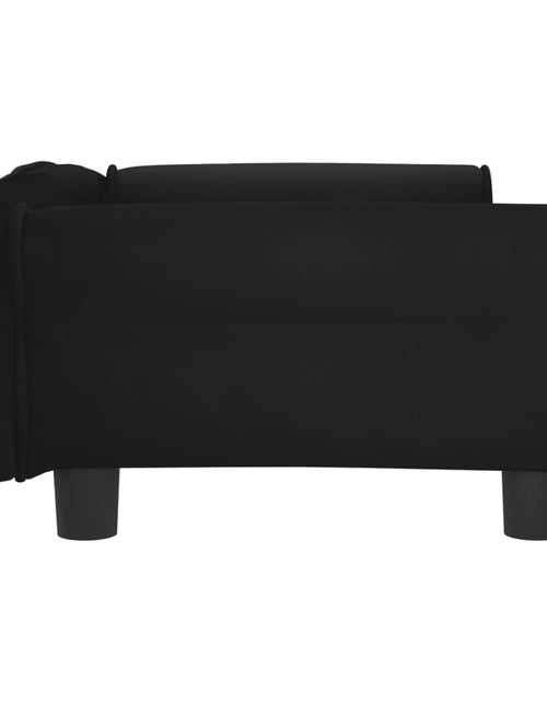 Încărcați imaginea în vizualizatorul Galerie, Pat de câini, negru, 95x55x30 cm, catifea

