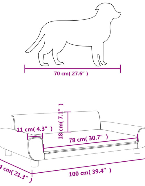 Загрузите изображение в средство просмотра галереи, Pat de câini, gri închis, 100x54x33 cm, catifea
