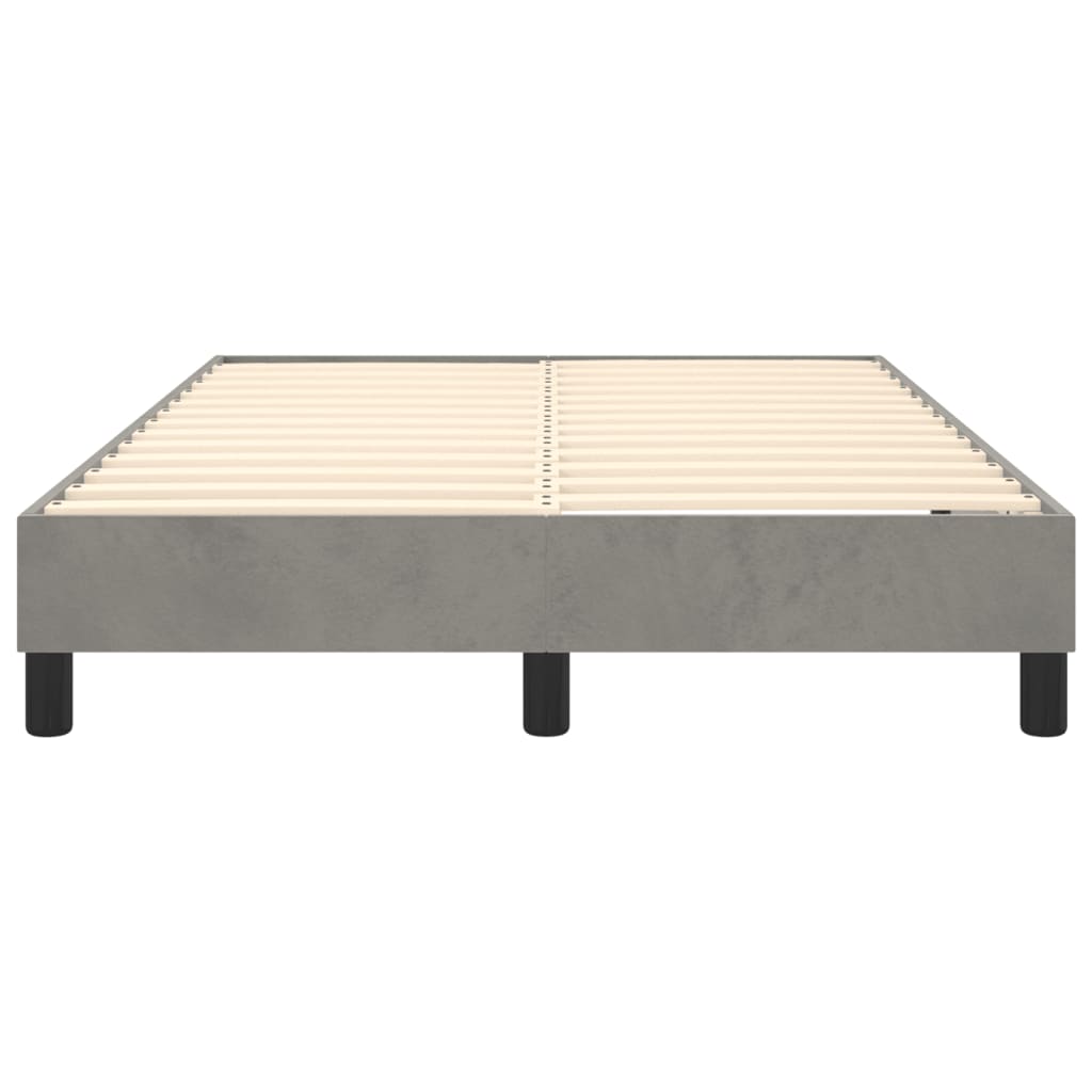 Cadru de pat box spring, gri deschis, 120x200 cm, catifea