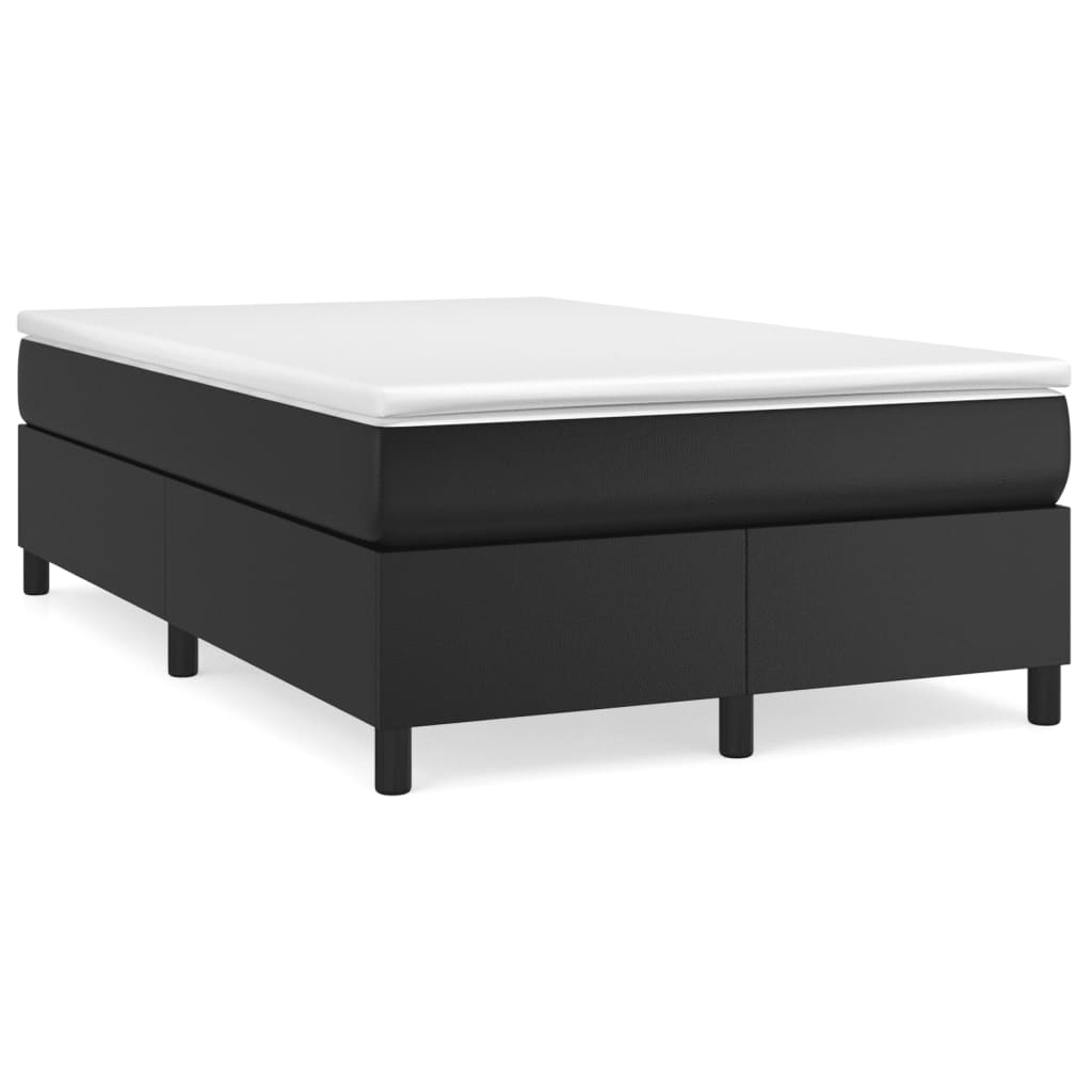 Cadru de pat box spring, negru, 120x200 cm, piele ecologică
