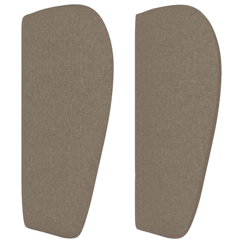 Tăblie de pat cu aripioare gri taupe 103x23x78/88 cm textil