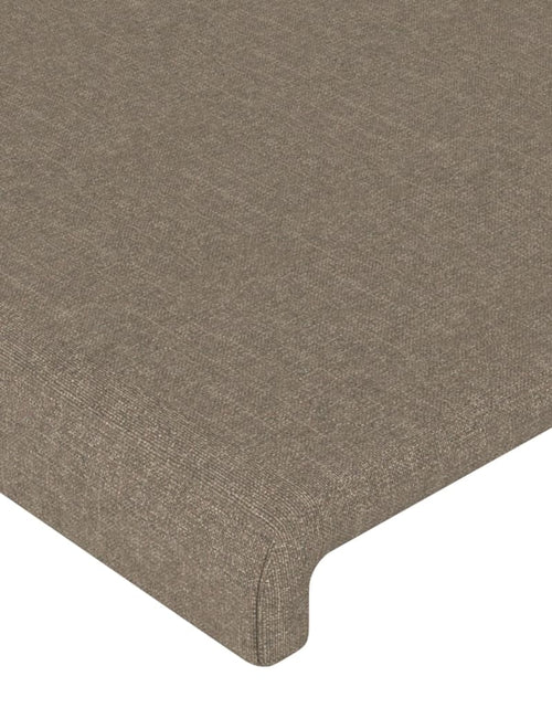 Încărcați imaginea în vizualizatorul Galerie, Tăblie de pat cu aripioare gri taupe 103x23x78/88 cm textil
