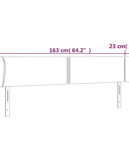 Încărcați imaginea în vizualizatorul Galerie, Tăblie de pat cu aripioare crem 163x23x78/88 cm piele ecologică
