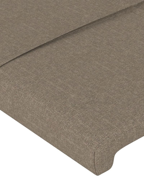 Încărcați imaginea în vizualizatorul Galerie, Tăblie de pat cu aripioare gri taupe 203x23x78/88 cm textil
