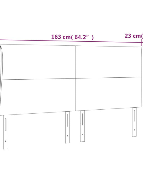 Încărcați imaginea în vizualizatorul Galerie, Tăblie de pat cu aripioare gri deschis 163x23x118/128 cm textil
