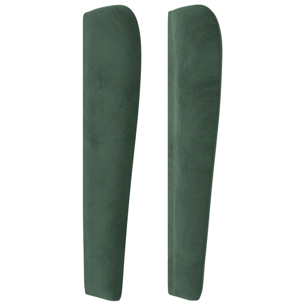 Tăblie pat cu aripioare verde închis 83x23x118/128 cm catifea