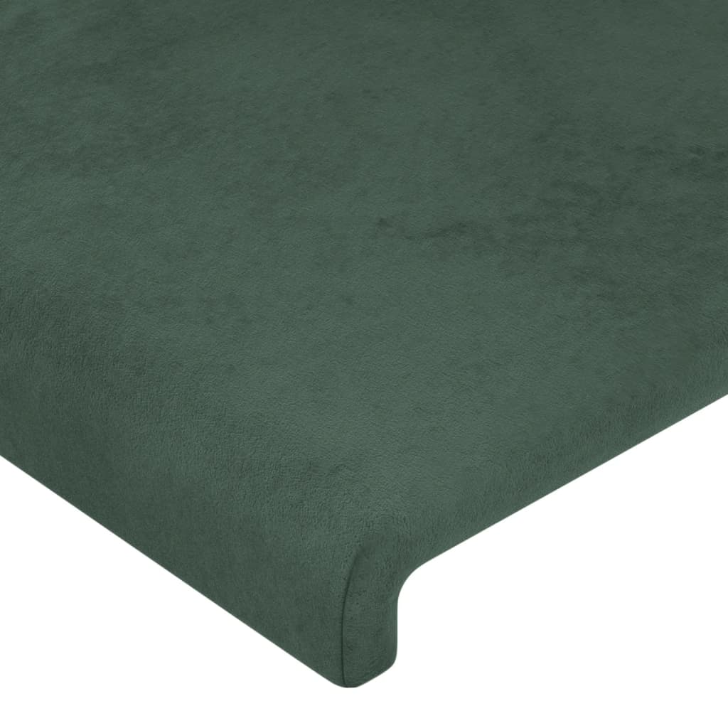 Tăblie pat cu aripioare verde închis 83x23x118/128 cm catifea