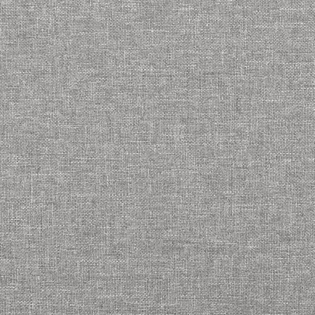 Pat continental cu saltea, gri deschis, 80x200 cm, textil