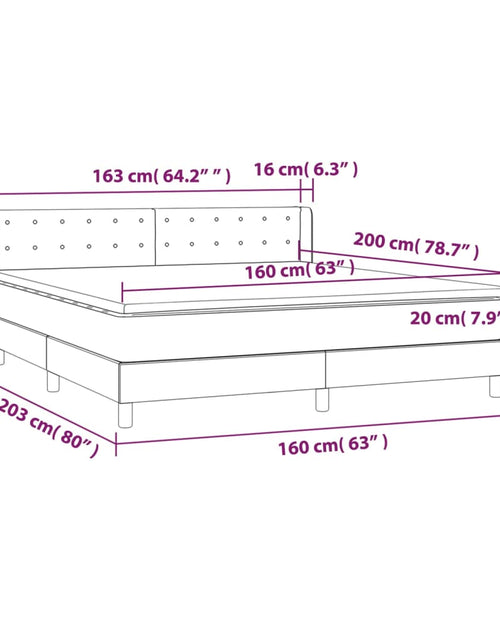 Загрузите изображение в средство просмотра галереи, Pat box spring cu saltea, negru, 160x200 cm, piele ecologică
