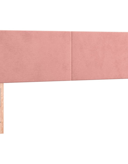 Încărcați imaginea în vizualizatorul Galerie, Pat box spring cu saltea, roz, 140x200 cm, catifea
