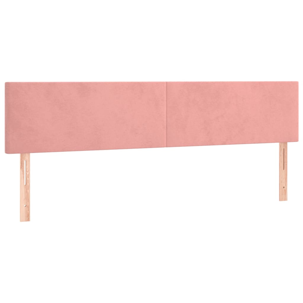 Pat box spring cu saltea, roz, 180x200 cm, catifea