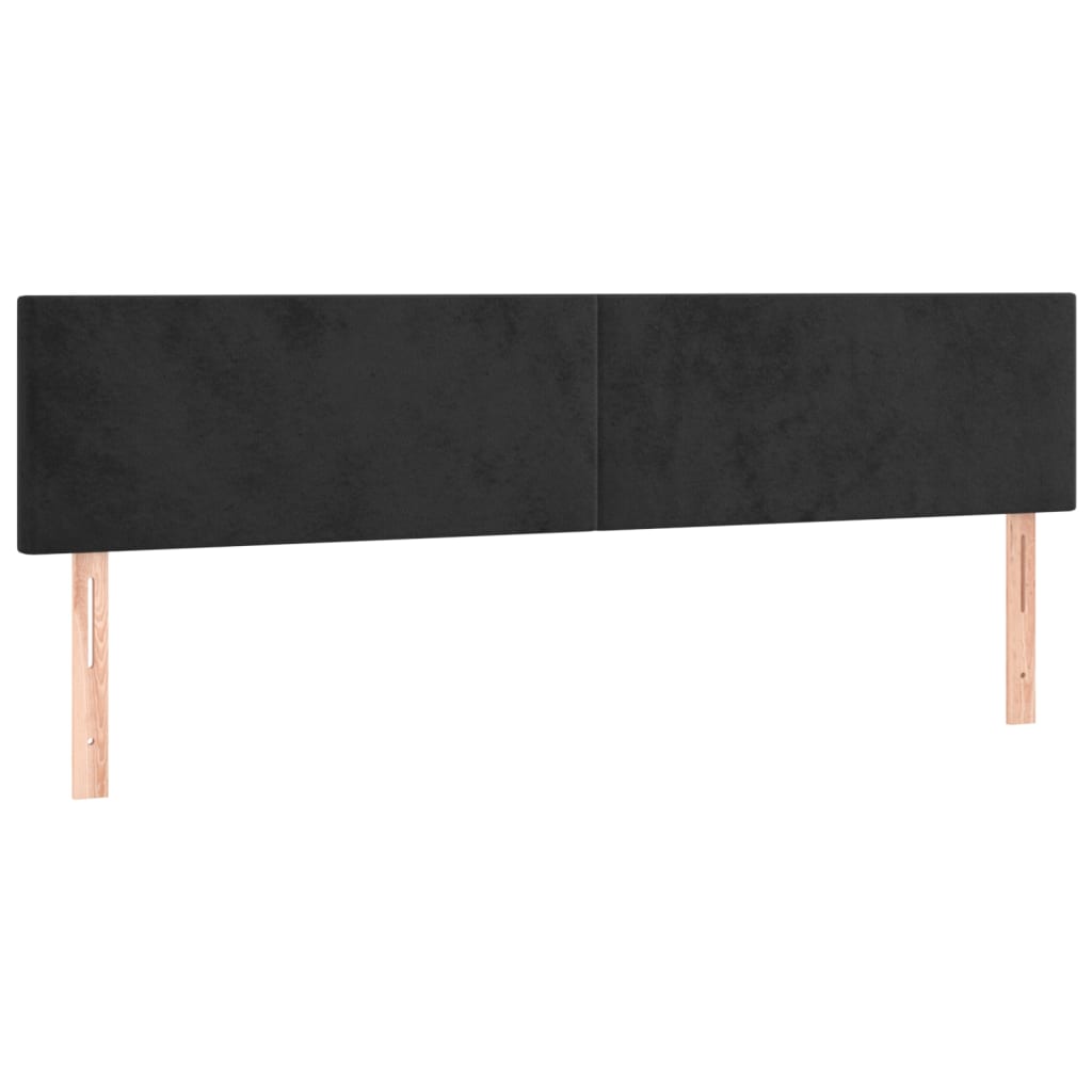 Pat box spring cu saltea, negru, 200x200 cm, catifea