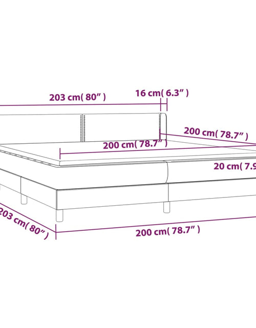 Încărcați imaginea în vizualizatorul Galerie, Pat box spring cu saltea, roz, 200x200 cm, catifea
