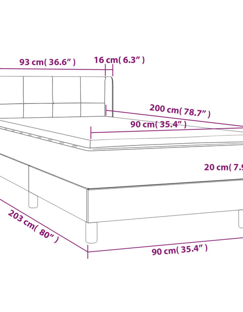 Загрузите изображение в средство просмотра галереи, Pat box spring cu saltea, verde închis, 90x200 cm, catifea
