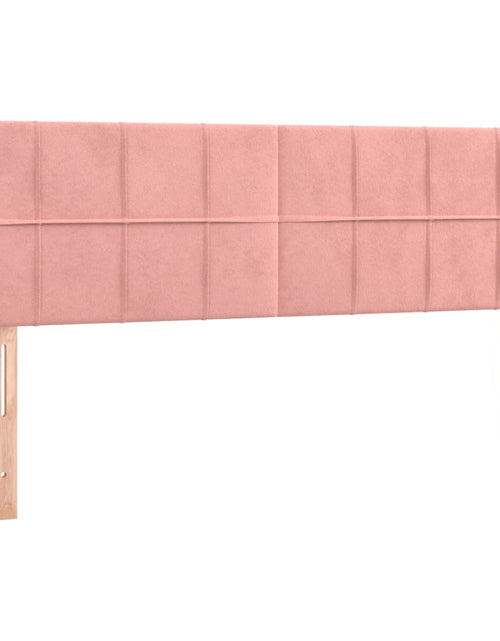 Încărcați imaginea în vizualizatorul Galerie, Pat box spring cu saltea, roz, 140x190 cm, catifea
