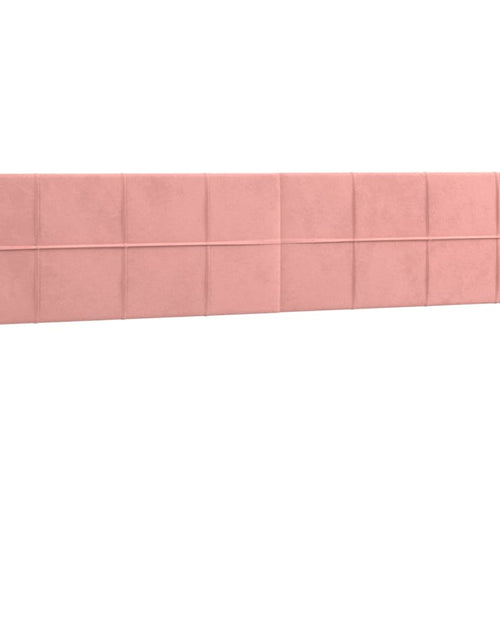 Încărcați imaginea în vizualizatorul Galerie, Pat box spring cu saltea, roz, 180x200 cm, catifea
