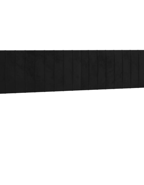 Încărcați imaginea în vizualizatorul Galerie, Pat box spring cu saltea, negru, 200x200 cm, catifea
