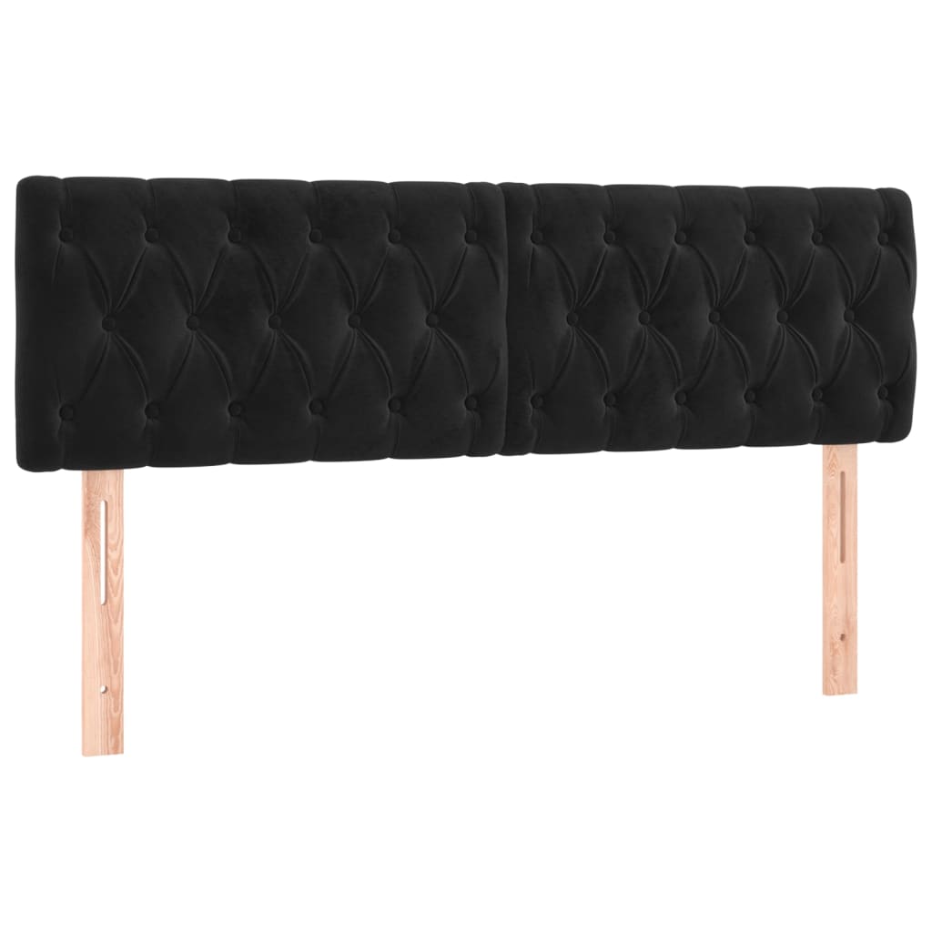 Pat box spring cu saltea, negru, 140x190 cm, catifea