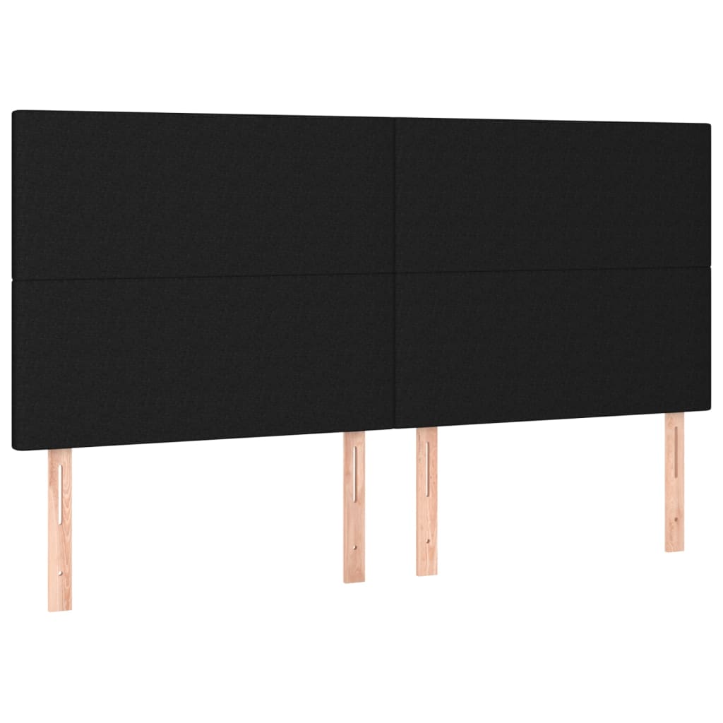 Pat box spring cu saltea, negru, 180x200 cm, catifea