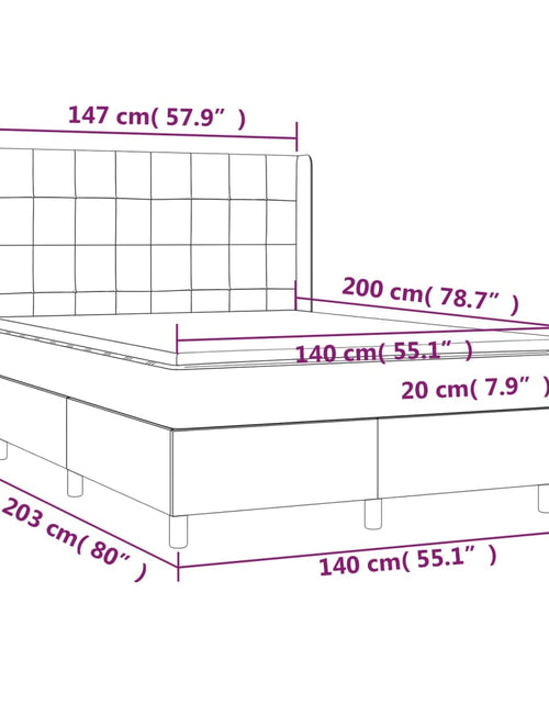 Încărcați imaginea în vizualizatorul Galerie, Pat box spring cu saltea, negru, 140x200 cm, textil
