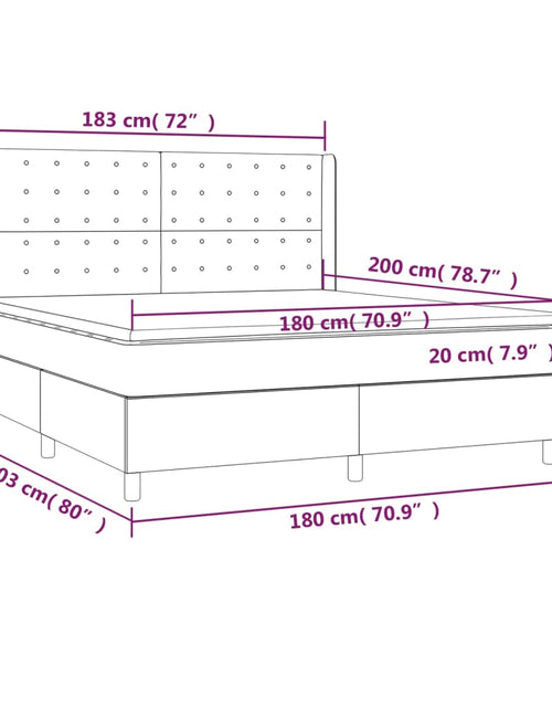 Загрузите изображение в средство просмотра галереи, Pat box spring cu saltea, negru, 180x200 cm, piele ecologică
