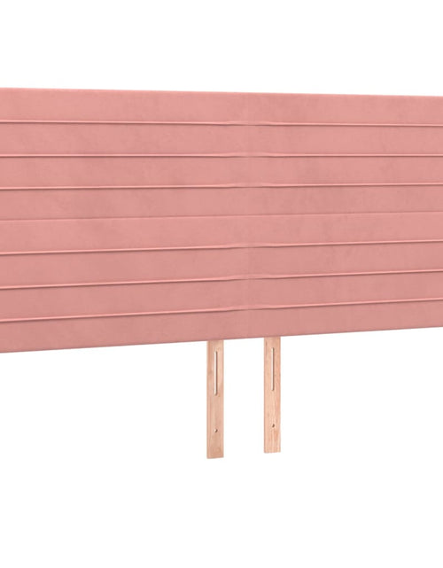 Încărcați imaginea în vizualizatorul Galerie, Pat box spring cu saltea, roz, 180x200 cm, catifea
