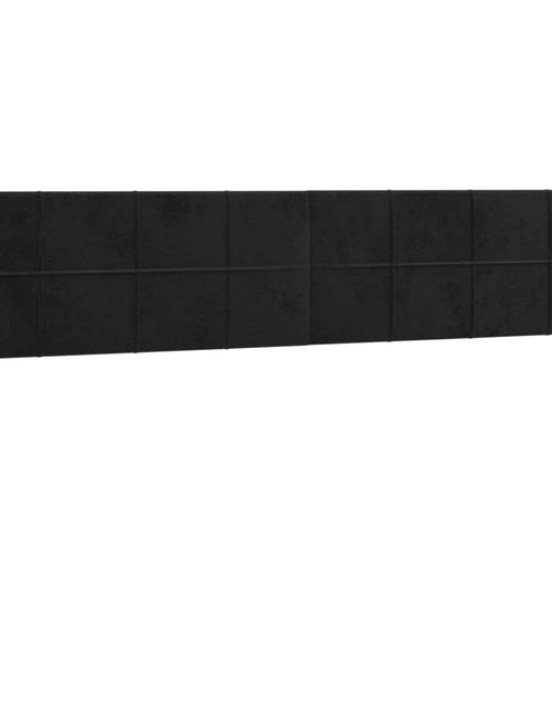 Încărcați imaginea în vizualizatorul Galerie, Pat cu arcuri, saltea și LED, negru, 180x200 cm, catifea
