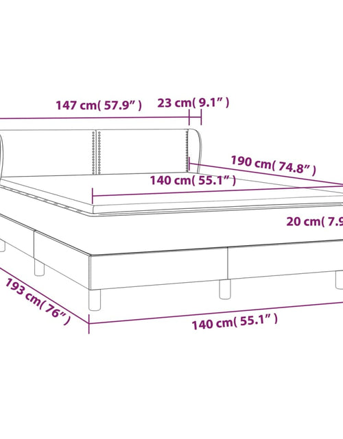 Загрузите изображение в средство просмотра галереи, Pat box spring cu saltea, negru, 140x190 cm, textil
