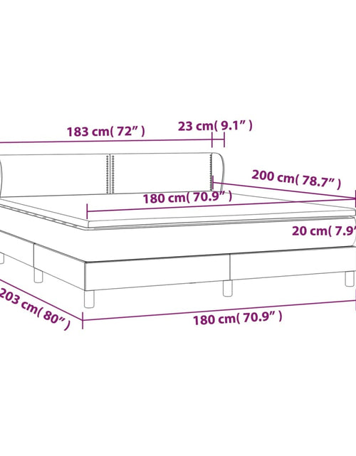 Загрузите изображение в средство просмотра галереи, Pat box spring cu saltea, albastru, 180x200 cm, material textil
