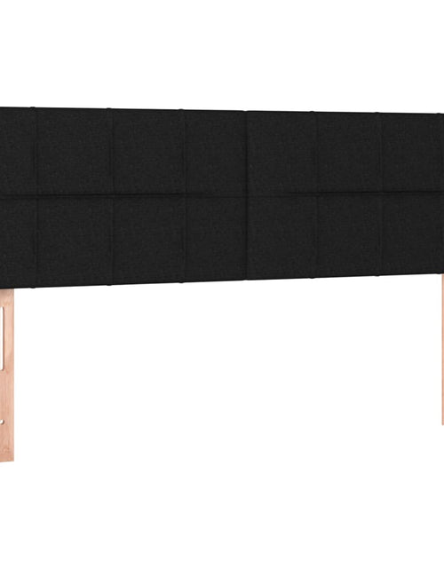 Încărcați imaginea în vizualizatorul Galerie, Pat box spring cu saltea, negru, 140x190 cm, textil
