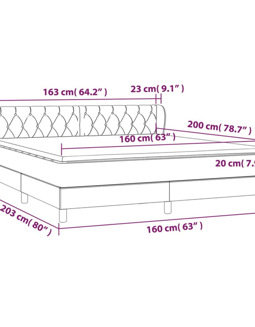 Загрузите изображение в средство просмотра галереи, Pat continental cu saltea, gri închis, 160x200 cm, țesătură
