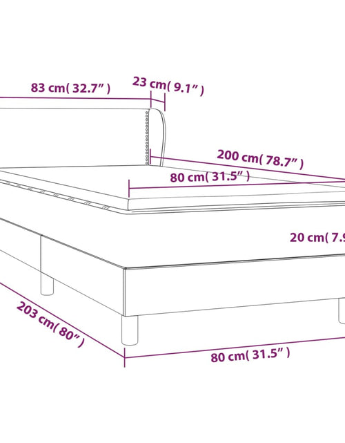 Încărcați imaginea în vizualizatorul Galerie, Pat box spring cu saltea, verde închis, 80x200 cm, catifea
