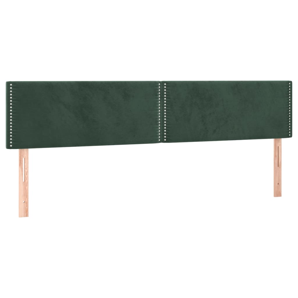 Pat box spring cu saltea, verde închis, 160x200 cm, catifea