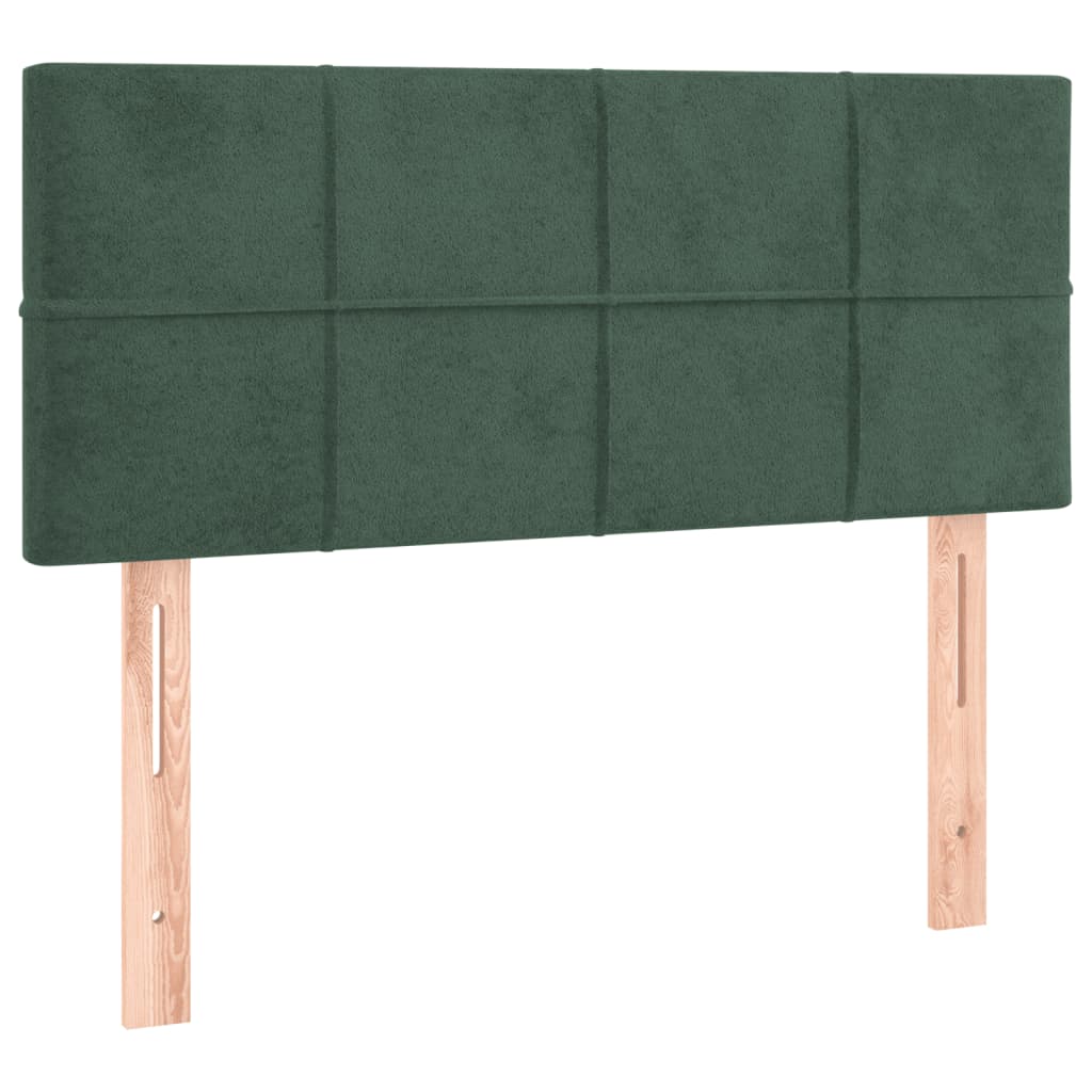 Pat box spring cu saltea, verde închis, 80x200 cm, catifea