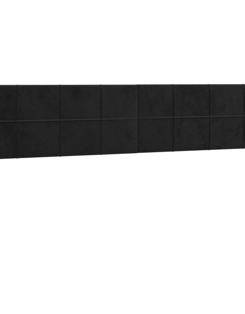 Încărcați imaginea în vizualizatorul Galerie, Pat box spring cu saltea, negru, 180x200 cm, catifea
