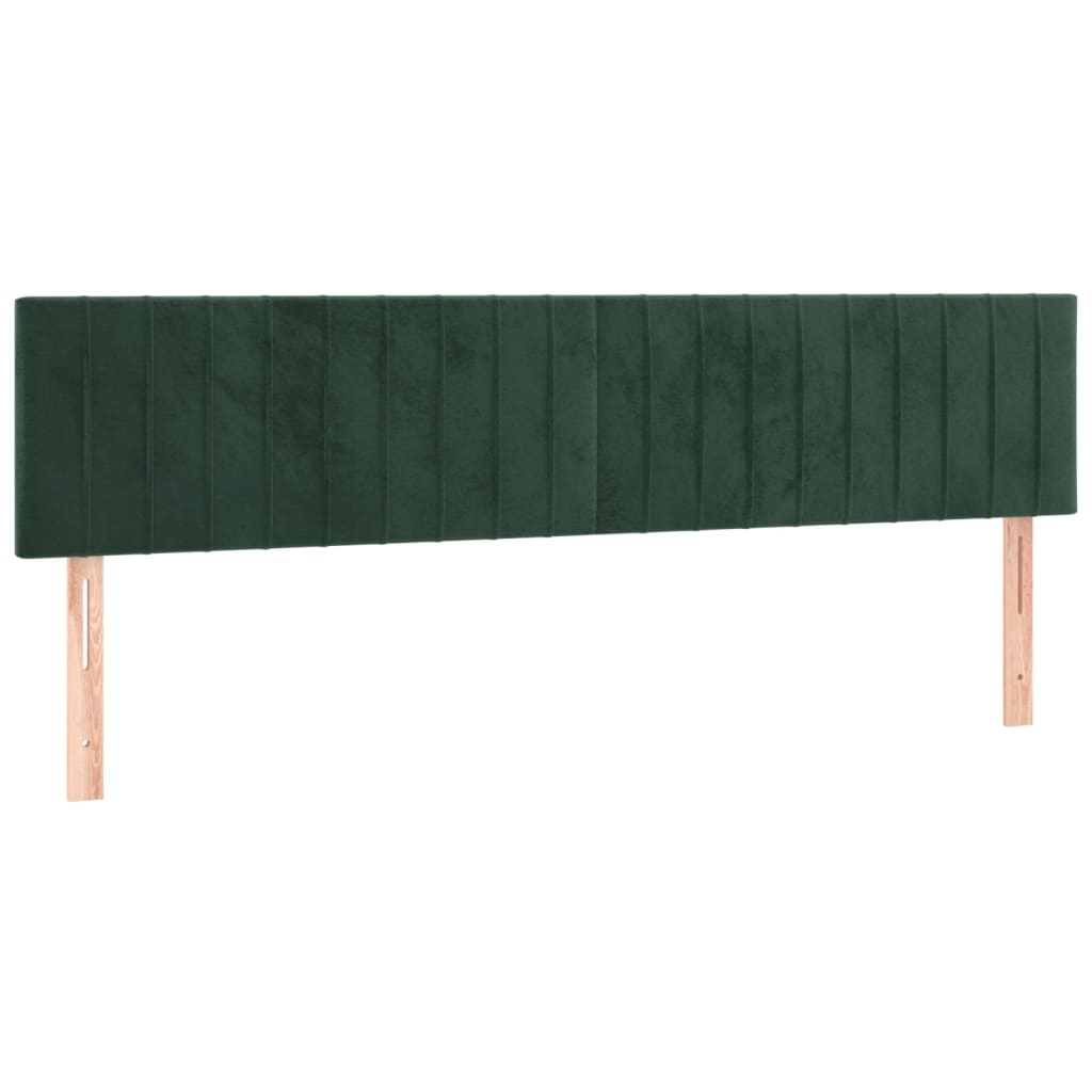 Pat box spring cu saltea, verde închis, 200x200 cm, catifea