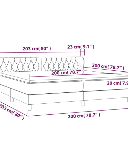 Загрузите изображение в средство просмотра галереи, Pat box spring cu saltea, roz, 200x200 cm, catifea
