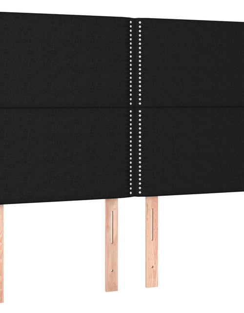 Încărcați imaginea în vizualizatorul Galerie, Pat box spring cu saltea, negru, 160x200 cm, textil
