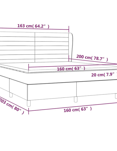 Загрузите изображение в средство просмотра галереи, Pat box spring cu saltea, negru, 160x200 cm, textil
