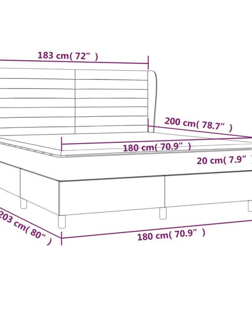 Загрузите изображение в средство просмотра галереи, Pat box spring cu saltea, gri închis, 180x200 cm, textil
