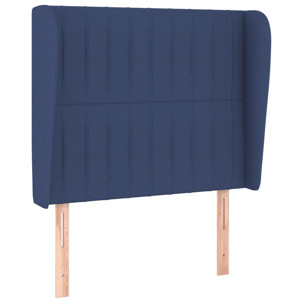 Pat box spring cu saltea, albastru, 80x200 cm, textil