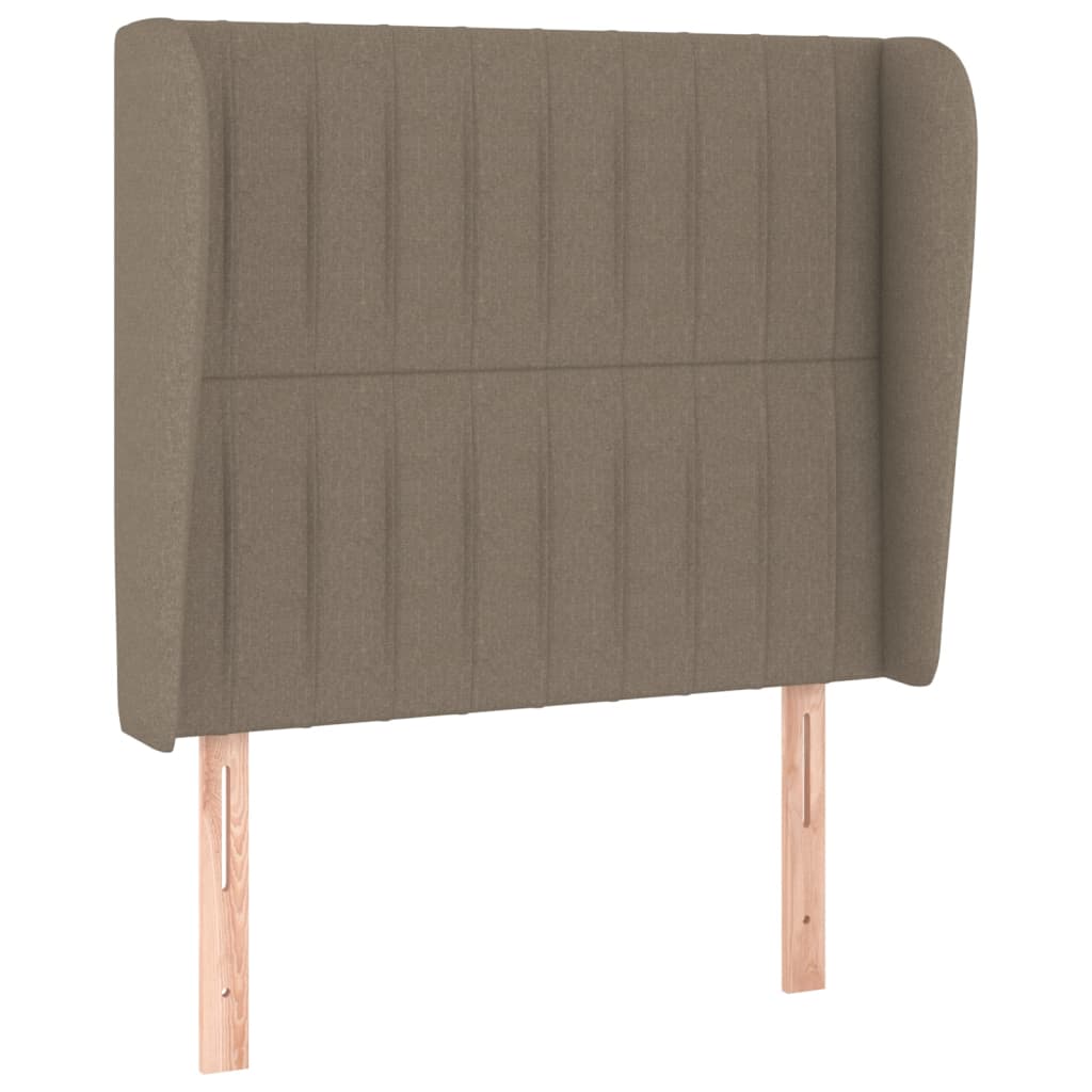 Pat box spring cu saltea, gri taupe, 90x190 cm, textil