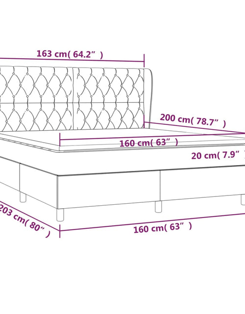 Încărcați imaginea în vizualizatorul Galerie, Pat box spring cu saltea, gri taupe, 160x200 cm material textil
